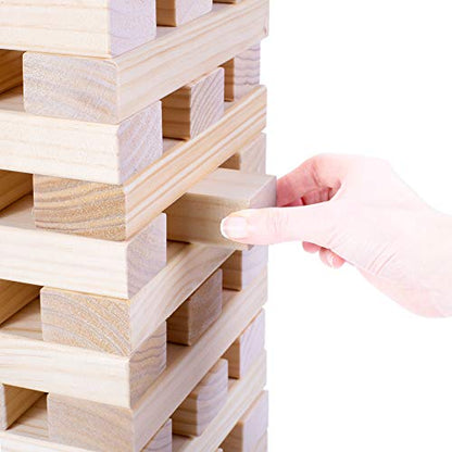 Deluxe Outdoor & Indoor Large Wood Tower Game Set - Includes Carrying Bag!