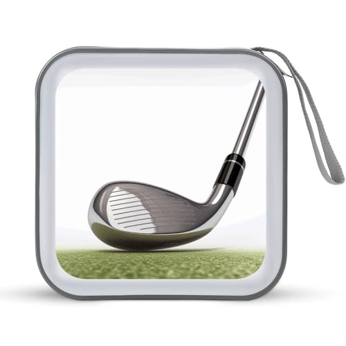 Golf Club CD Case 40 Capacity DVD Case with Zipper Disc Storage Organizer Portable CD Holder Storage Hard Plastic DVD Wallet Holder Organizer for Home Car Travel