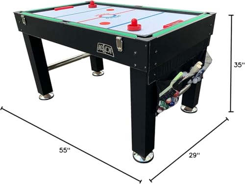 KICK Tetrad 55" 4-in-1 Multi Game Table – Foosball, Billiards/Pool, Air Hockey & Ping Pong - color: Black