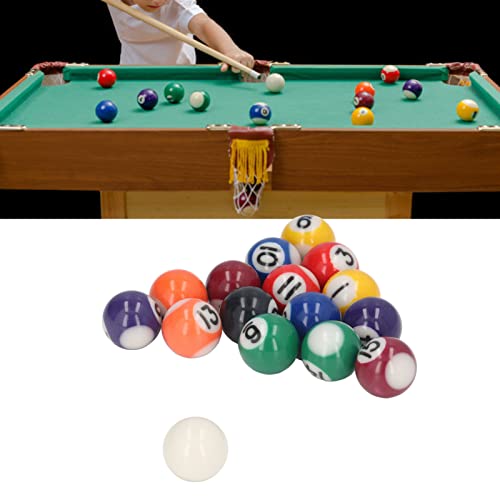 25mm Mini Pool Ball Set - 16 Pcs Billiard Balls, Resin Table Balls Accessories