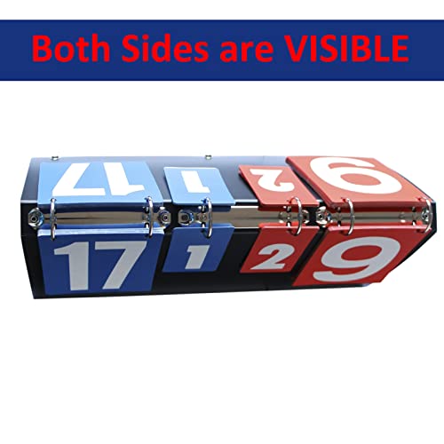 GOGO Flip Scoreboard Foldable, Portable Table Top Socre Keeper for Sports Tennis, Volleyball, Basketball
