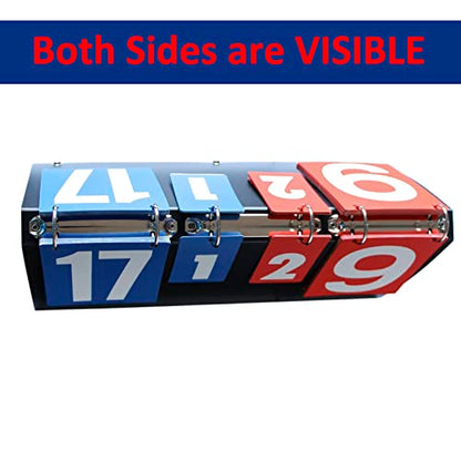 GOGO Flip Scoreboard Foldable, Portable Table Top Socre Keeper for Sports Tennis, Volleyball, Basketball