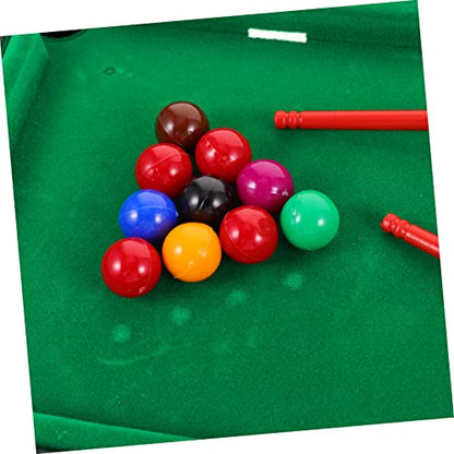 Outanaya 1set Mini Pool Table Boys and Girls Tabletop Billiard Game for Includes Cues and Accessories Fun Interactive Toy for Family and Friends