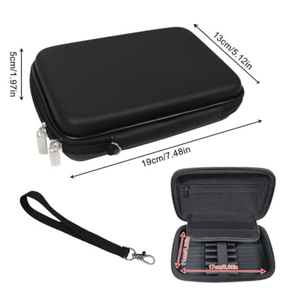 Dart Carrying Case - Hard Shell EVA Storage Box, Holds 6 Steel Or Soft Tip, Dart Holder With Zip Lock Pouches | Darts Wallet Compact Travel Darts Bag, For Tournaments, League, Game Room