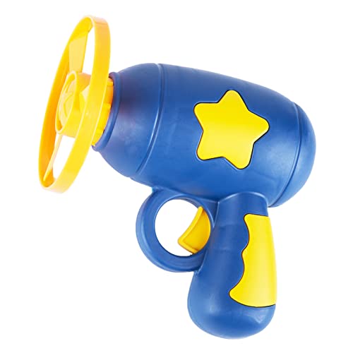 Berry President Flying Saucer Toy, Flying Disc Launch Playset with Rotating Flash Light, Indoor Outdoor Twist Shoot Toy for Kids Aged 3 Years Old & Up (DarkBlue) - color: Darkblue