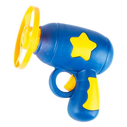 Berry President Flying Saucer Toy, Flying Disc Launch Playset with Rotating Flash Light, Indoor Outdoor Twist Shoot Toy for Kids Aged 3 Years Old & Up (DarkBlue) - color: Darkblue