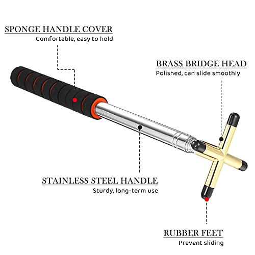 Skylety Pool Cue Snooker Stick Pool Table Accessories Retractable Billiards Cue Rest with Removable Brass Bridge Head - style: Cross Bridge Head