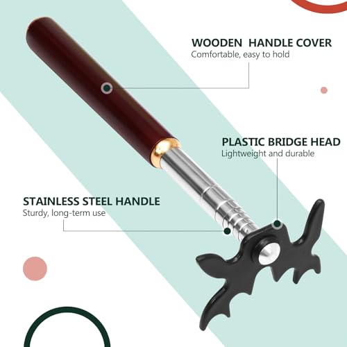 Skylety Retractable Billiard Cue Stick Bridge with Bridge Head, Snooker Set Billiard Pool Cue Accessory for Pool Table
