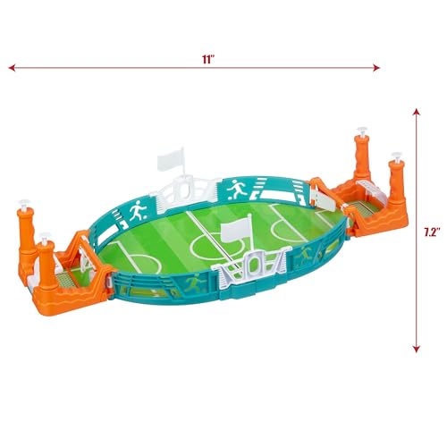 Tabletop Soccer Game - Portable Mini Soccer Goal with 4 Balls Included | Desktop Hand Soccer Training Toy. Fun Desk Game for Office, Work & Travel. Great Gift for Kids & Adults - style: Soccer