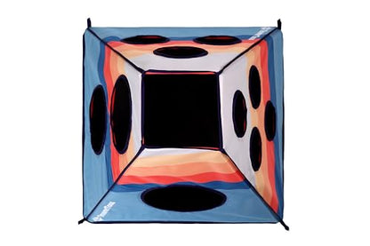 360° Portable Outdoor Toss Game, 4 Sided Folding Tower with 8 Bean Bags & Carry Case, Family Friendly Lawn Game for Beach, Tailgating & Backyard Fun - Ages 8+, 2-4 Players