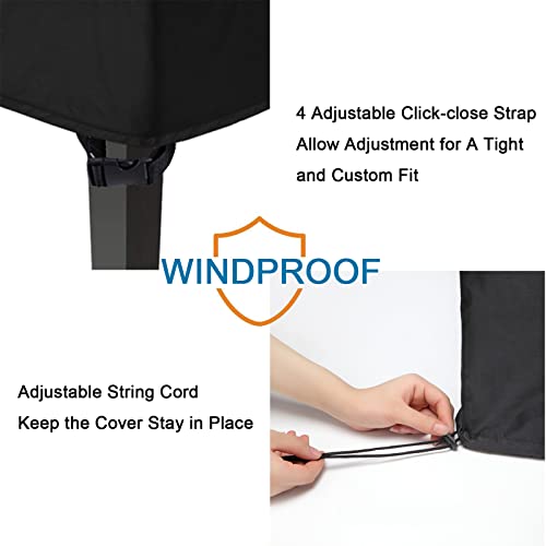 WOMACO Foosball Table Cover - Outdoor, Waterproof, Heavy Duty, Rectangular Patio Football Game Table Cover