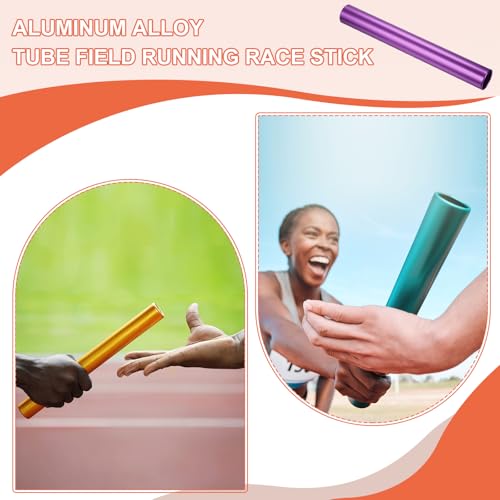 PATIKIL Relay Track Baton, Aluminum Alloy Tube Field Running Race Stick for Outdoor Athletics Sport Game Tool - color: Green