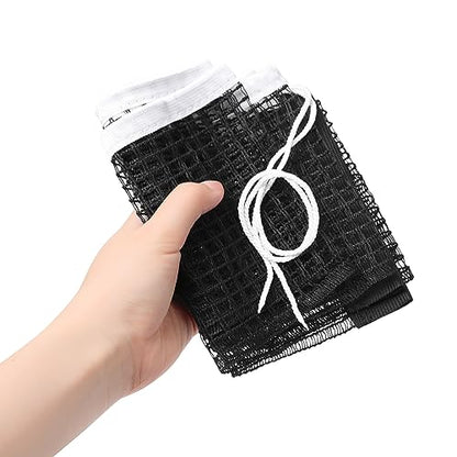 uxcell Retractable Ping Pong Net for Any Table, Portable Table Tennis Net Replacement, Folding 68" Nylon String Tension Ping Pong Table Net for Indoor Outdoor, 1 Pack Black