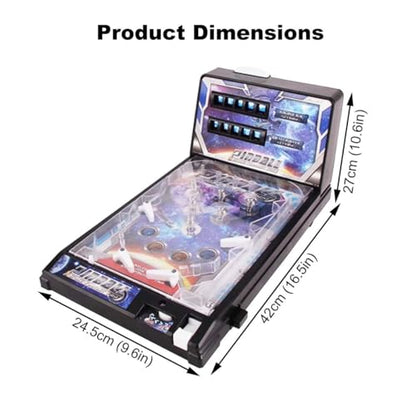 Electronic Pinball Ball Shooting Game, Retro Arcade Machine with Lights Sounds and Scorer, Classic Pinball Toy, Puzzle Pinball Game for Kids, Pinball Gifts