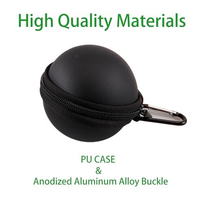 Clip-on Billiard Cue Ball Case.Cue Ball Bag for Billiard Balls, Training Balls and Pool Balls.2.24in Billiard Ball Carrying Case (Black PU) - color: Black PU