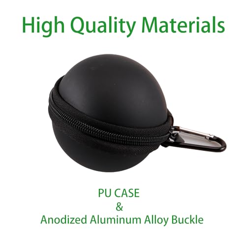 Billiards 2-1/4" Practice Cue Ball with Black PU Case for 6 Red Dots & American Eight Ball - color: Training Artifact