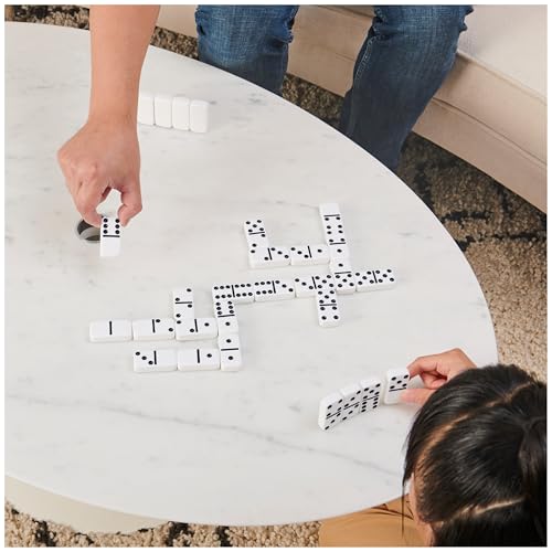 Spin Master Games, Cardinal Legacy Deluxe Double-6 Dominoes, Classic Board Game Set of 28 Dominoes in Lined Wooden Case, for Kids & Family, 1-4 Players, for Ages 8 & Up - color: Double 6 Dominoes