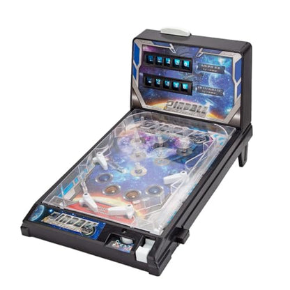 Mini Pinball Machine - Tabletop Pinball Game for Adults, Home Arcade with Light, Desktop Ball Shooting Toy - Pinball Gifts (Battery Version)