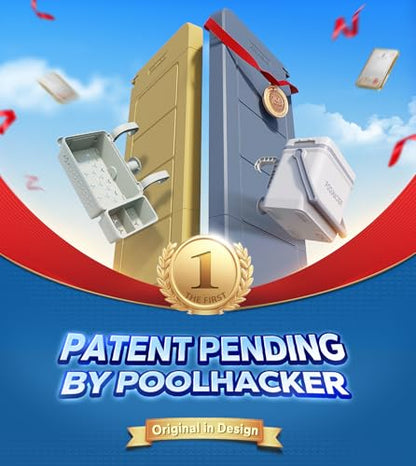 POOLHACKER Poolside Bar, [Original] Swim Up Bar Exclusively for Above-Ground Round Pools. Patio Poolside Table Smart Fold Easy Maintenance, Weather Resistant Stable Tabletop (Phantom Gray) - color: Phantom Gray