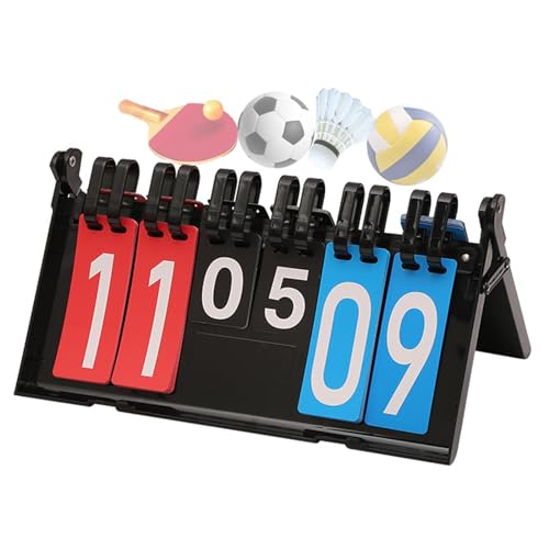 6-Digital Portable Table Top Scoreboard Flipper, Multi Sports Score Flip Scoreboard Score Keeper for Sports Competition Score Keeper Badminton Volleyball Table Tennis