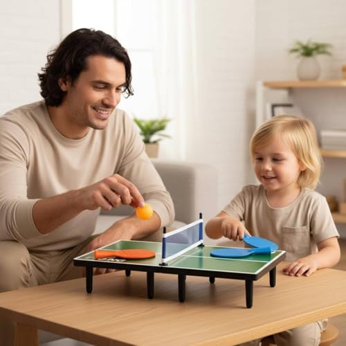 Mini Table Tennis Set No Assembly Mini Table Tennis Indoor Toy for Kids