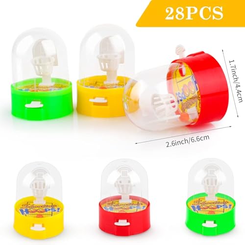 Mini Basketball Games 28pcs Finger Basketball Shooting Games Basketballs Party Favor Toys for Kids 8-12 Desktop Table Basketballs Hoop Fidget Game Space Birthday Party Decorations Supplies
