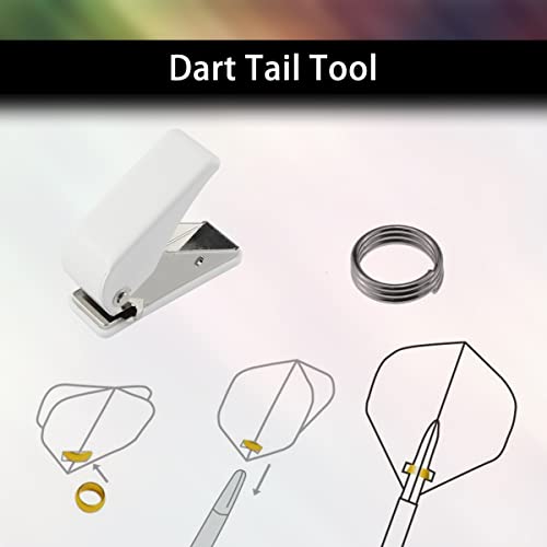Dart Tool Kit - 50x Rubber Rings 50x Metal Washers with Dart Wrench Tool, Flight Hole Punch Tool, Shaft and Dart Point Remover Tool, Dart Sharpener