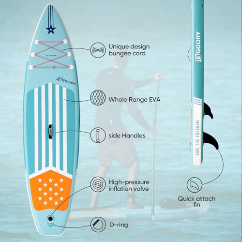 Inflatable Paddle Board,Stand Up Paddle Board Set, Extra Wide SUP Board with Removable Fin, Floating Paddle, Hand Pump, Waterproof Phone Pouch,Traveling Board - color: NF green