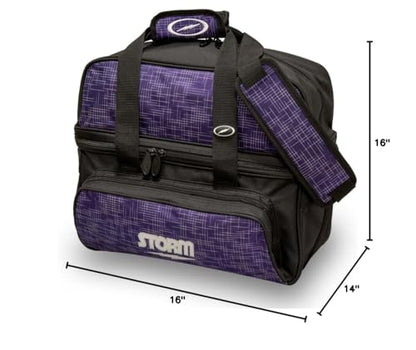 Storm 2 Ball Deluxe Tote Bowling Bag - Abstract Purple/Black