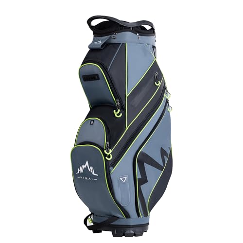 uniHimal 14-Way Golf Cart Bag with Organizer Divider & Rain Cover - color: Foggy Blue