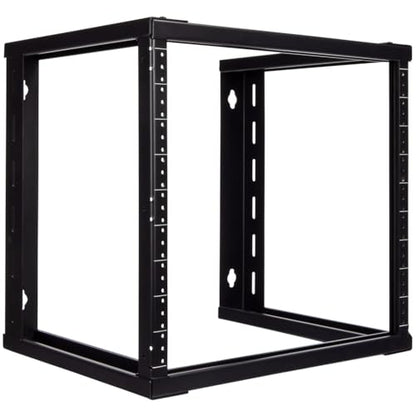 NavePoint 9U Wall Mount Rack - Server Rack for 19 Inch IT Equipment Open Frame Rack – Network Rack for AV & Server Equipment 16” Deep Rack, Black - size: 9U