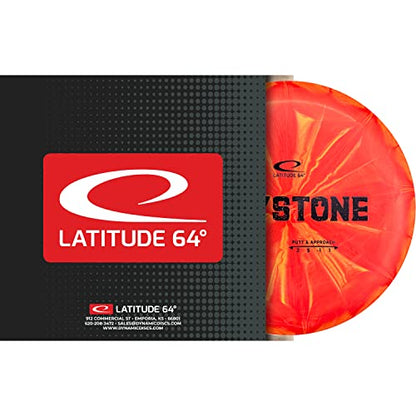 Latitude 64 Retro Burst Keystone Disc Golf Putter, Interactive Family Outdoor Games, Men and Women Frisbee Golf Putt & Approach Disc, 175g+, Stamp Shade of Disc Color & Burst Pattern May Vary - color: Orange