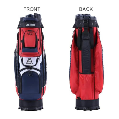 ASK ECHO T-Lock Golf Cart Bag, Quiet 14-Way Full-Length Divider - color: Navy Blue