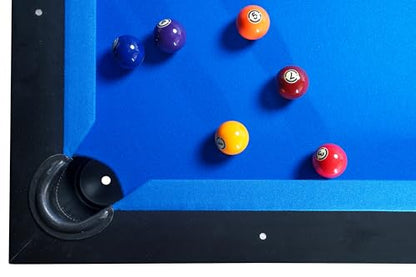 Regal Slate Billiard Pool Table with Professional 1" Thick 3 pcs Slate (Sleek Ebony, 7FT and 8FT) - size: 7FT Without Installation