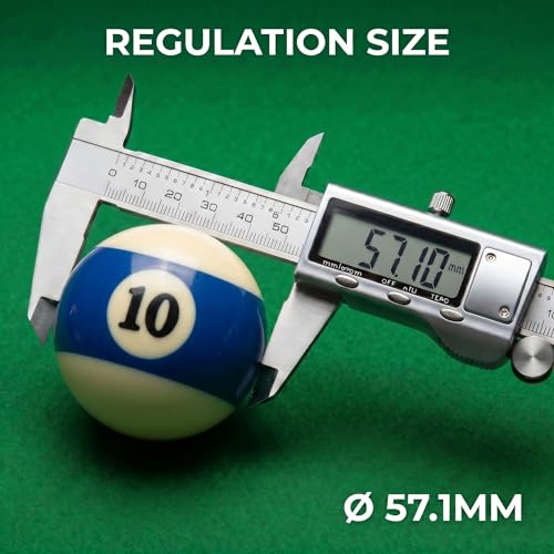 KONLLEN Single Replacement Pool Ball – 2-1/4" Regulation Size & Weight Billiard Ball Made of Phenolic Resin (Choose 1–15 or Cue Ball) - color: #10