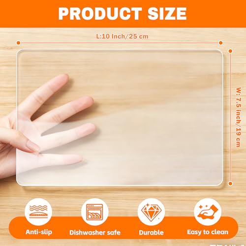 2MM Thick Clear Non-Slip Grip Mat - Washable & Cut-to-Fit, Multi-Use Anti-Slip Pad for Furniture, Pet Bowls, Folding Walker, Desks, and Crafts，Couch Arm Table，Guitar Non Slip Pad - color: Clear, size: 10" x 7.5"