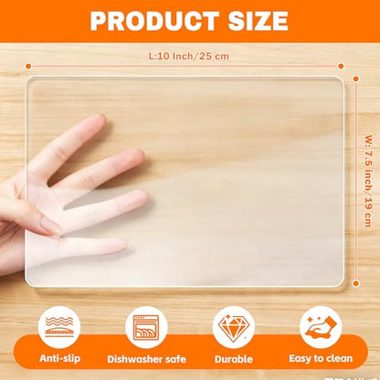 2MM Thick Clear Non-Slip Grip Mat - Washable & Cut-to-Fit, Multi-Use Anti-Slip Pad for Furniture, Pet Bowls, Folding Walker, Desks, and Crafts，Couch Arm Table，Guitar Non Slip Pad - color: Clear, size: 10" x 7.5"