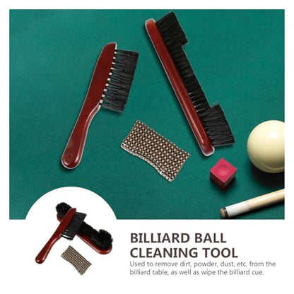 1 Set Billiard Brush Pool Table Cleaning Tool Rail Kit for Accessories Dust Removal for Pool Tables and Cabinets