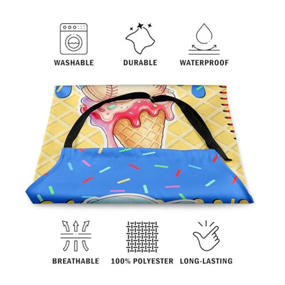 Castle Fairy Ice Cream Drip Baseball Kids Kitchen Apron - color: Macaron