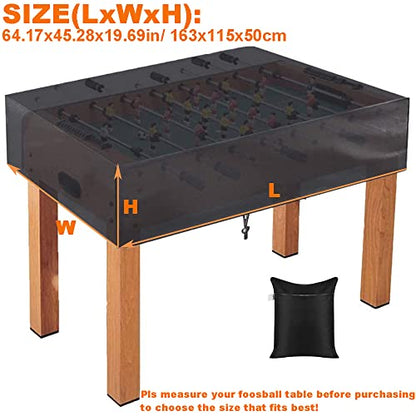 Foosball Table Cover Waterproof Outdoor Soccer Table Cover Protection Dustproof Foosball Table Covers for Game Room Universal Patio Coffee Chair Furniture Table Cover