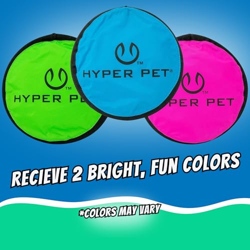 Hyper Pet Flippy Flopper 9" Flying Disc Soft Dog Toy, Floats in Water & Safe on Teeth, for All Breeds, Pack of 2 (Colors May Vary) - size: Pack of 2