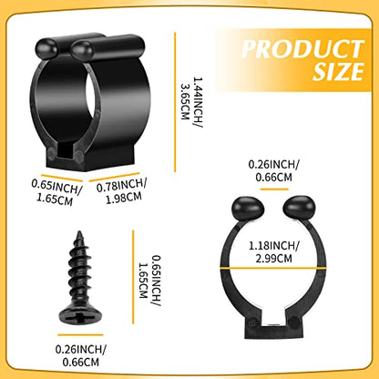 EXTCCT Billiards Pool Cue Clips With Screws: 30 Pieces Snooker Cue Holder Clips Pool Cue Clamps with Screws for Pool Cues Rack Storage Fishing Pole Rod Holder Clips
