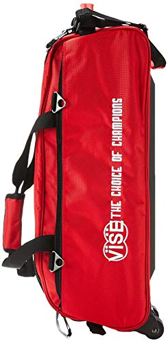 Vise Three Ball Tote Roller Bowling Bag - color: Red