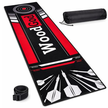 Dart Mat, 118x24inch, Dart Mat with Throw Line for Steel Tip & Soft Tip, Professional Dart Rug, Anti-Slip, Protects Floor and Darts