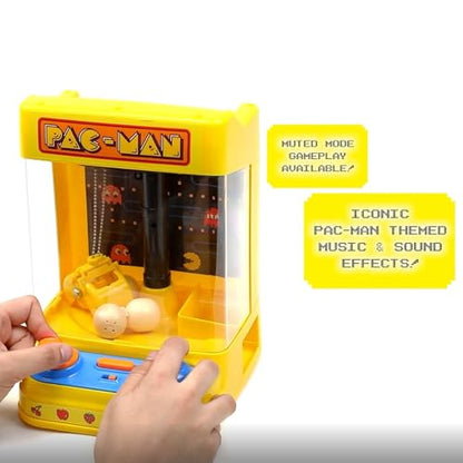 Pac-Man: Arcade Claw Crane - Core Series, Lights-Sounds Tabletop Game, Dual Joystick, Fill Pellets with Prizes, Licensed Collectible Toy, Adult-Kid 4+