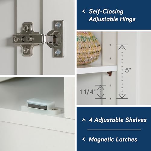 Sauder Select Storage Cabinet/ Pantry cabinets, White finish - color: Soft White