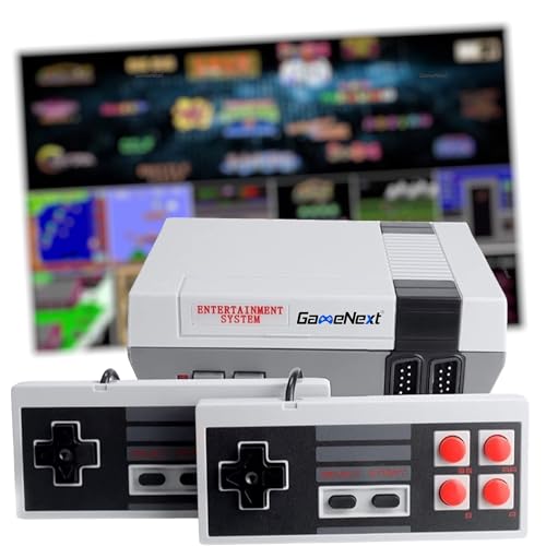 GAMENEXT Retro Game Console, AV Classic Mini Video Game Consoles Built-in with 620 Games Dual Players Mode Console with 2 Controllers Handheld Games for Kids & Adults