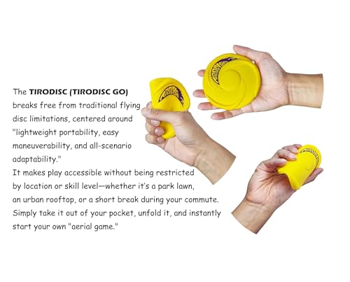 AMAZING TOYZ Tirodisc GO Mini Frisbee Flying Disc Set Pack, 12cm Soft Silicone Golf Disc for Party Games, Beach, Park Portable Pocket-Sized Toy, Easy Clean & Safe Catch