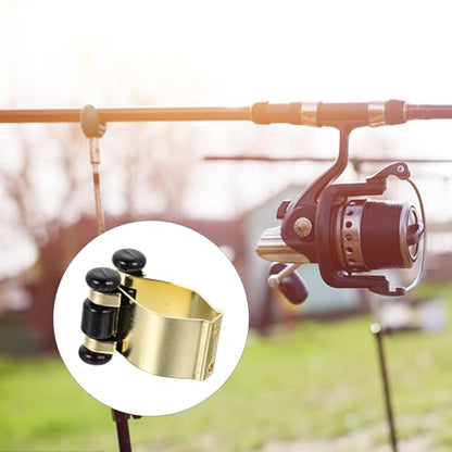 ULTECHNOVO 4pcs Metal Rod Holder and Pool Cue Clip Set, Large Bar Clamps Fishing Rod Clamp for Outdoor Pole Storage and Billiard Cue Holder Rack