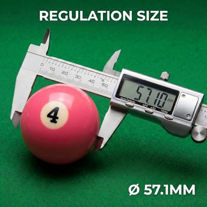 KONLLEN Single Replacement Pool Ball – 2-1/4" Regulation Size & Weight Billiard Ball Made of Phenolic Resin (Choose 1–15 or Cue Ball) - color: #4